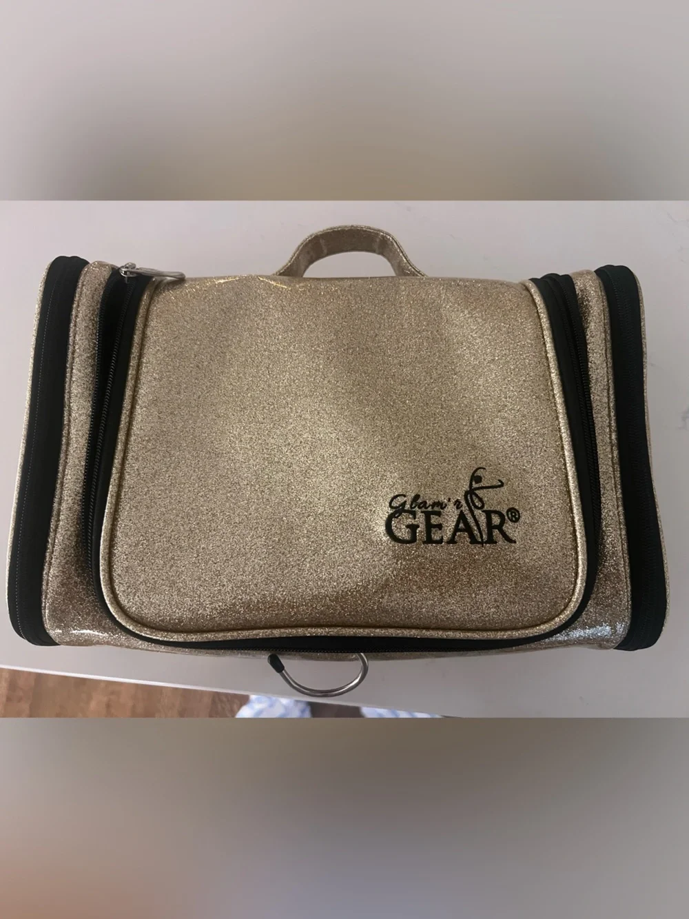 GLAM'R GEAR Glitter Gold Makeup Bag -